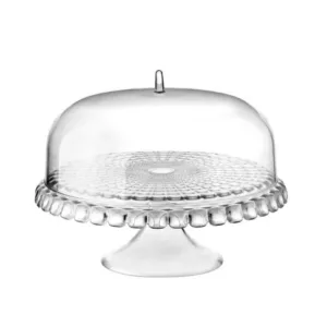 Fs stand a gateau avec cloche tiffany transparent