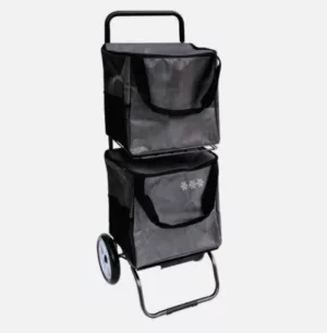 Fs  poussette 2 roues carlux multipoche chiné gris