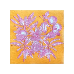 FS Serviettes 40x40 fruits exotiques jaune cpe25