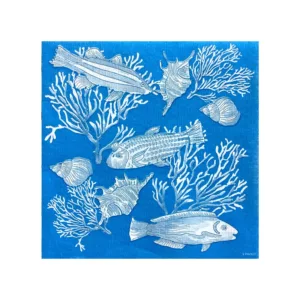 FS Serviettes 25x25 fonds marins cpe25
