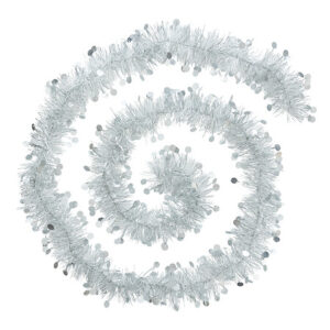 Guirlande noel pst emb 100x4x2m argent bl