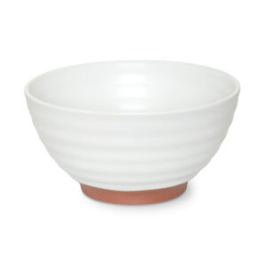 Bol ramen blanc/terra cotta fuji diam18x9cm