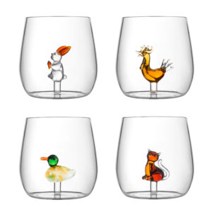 Set 4 gobelets chat, canard, lapin et coq topies 3