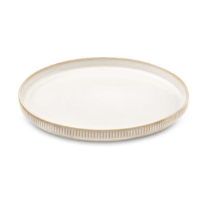 Assiette plate beige agora d25.5*h2cm