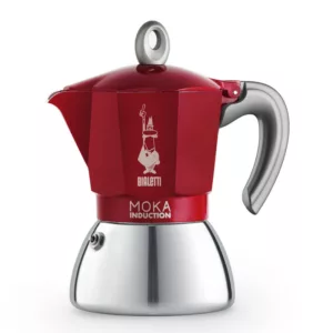 Cafetière italienne new moka induc rouge 2t