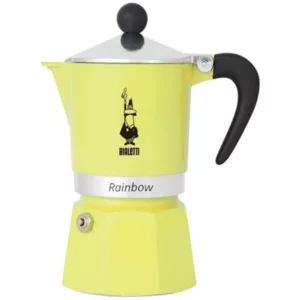 Cafetière italienne rainbow jaune 6t
