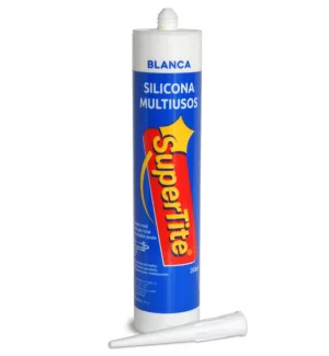 Mastic silicone blanc, cartouche 260ml