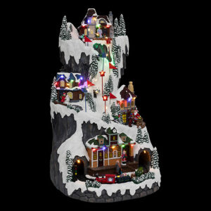 Village lumineux station 34 led avec mouvement