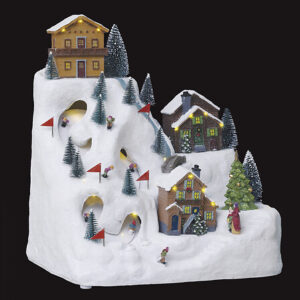 Village lumineux piste de ski et chalet 24 led hau