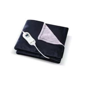 Couverture polaire chauffante bicolore 1 place