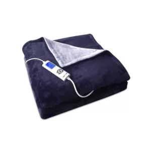Couverture polaire chauffante bicolore 2 places
