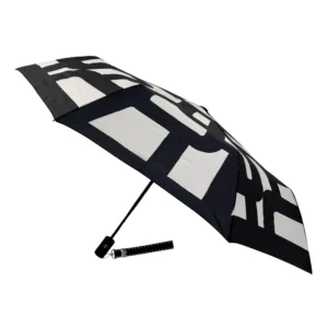 Parapluie pliable auto noir graphique