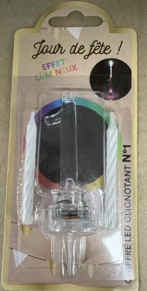 Fs blister 4 bgies + chiffre 1 led clignotant