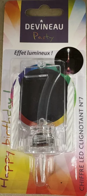 FS blister 4 bgies + chiffre 7 led clignotant