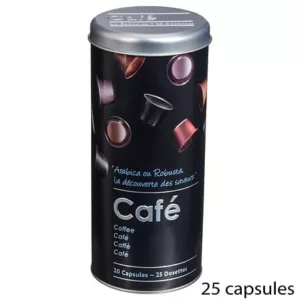 Boite à capsules Black edition métal relief