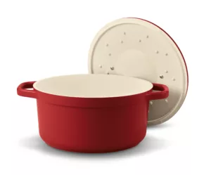 Cocotte plume ronde rouge 24cm 4.5L