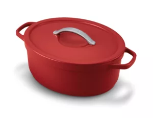 Cocotte plume ovale rouge 31cm 6L