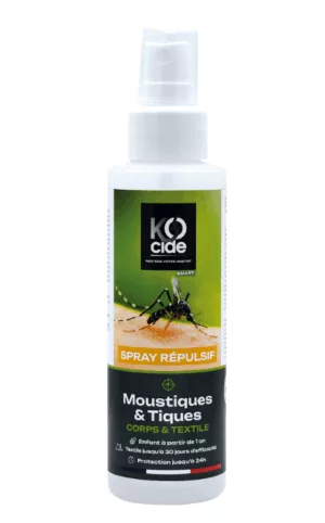 Repulsif moustique tigres corps et textiles 100 ml