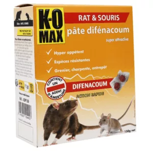 Raticide souricide pâte fraîche 150 g k-omax