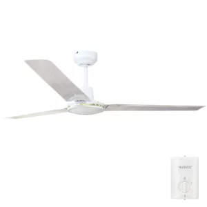 Ventilador techo saltok con mando ø142 3 aspas bla