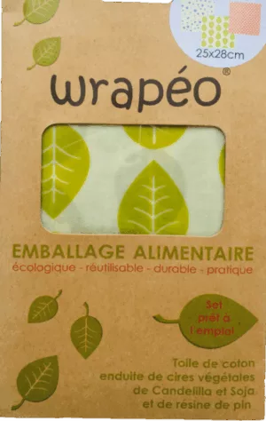 Wrapéo couleur cire végétale set de 3 25x28cm