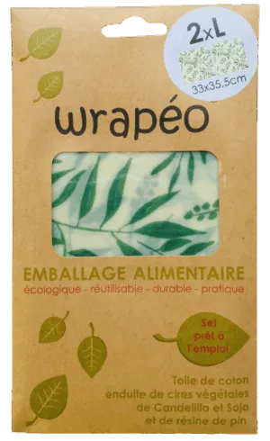 Wrapéo couleur cire végétale set de 2l 33x35,5cm