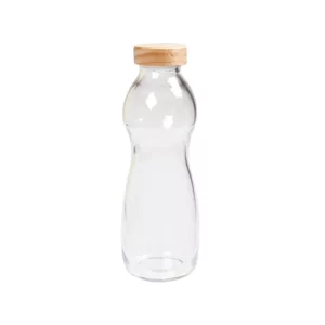 Gourde en verre bouchon bois 50 cl
